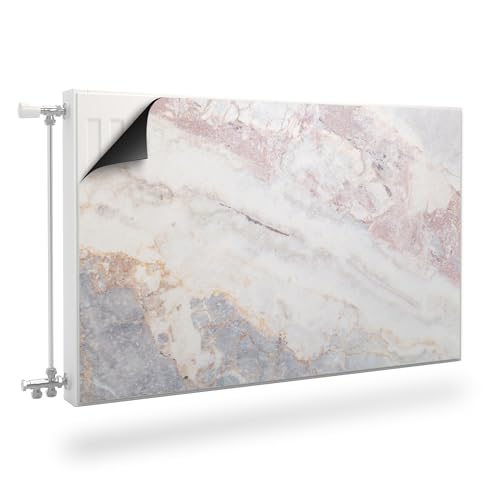 Muralo Heizkörperverkleidung, magnetische Heizkörperabdeckung für Plattenheizkörper aus Stahl oder Blech - Geruchlos und sicher für Gesundheit - Marmor in Pastellfarben Br.120cm x Hö.60cm von Muralo