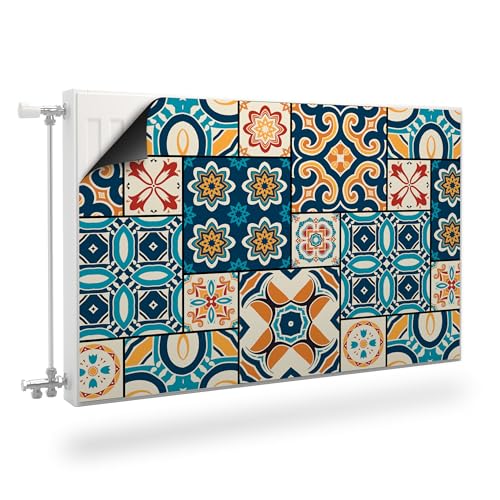 Muralo Heizkörperverkleidung, magnetische Heizkörperabdeckung für Plattenheizkörper aus Stahl oder Blech - Geruchlos und sicher für Gesundheit - Marokkanisches Mosaik Br.90cm x Hö.60cm von Muralo