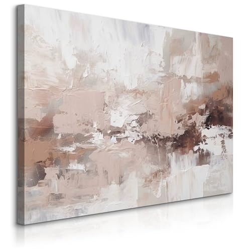 Muralo - Leinwandbild Aufhängefertig mit Abstraktion-Motiv - Bild für Wohnzimmer, Schlafzimmer, Büro, Restaurant - Wandbild Wanddeko Modern - Gemalte Abstraktion Muster - Br. 100cm x Hö. 70cm Muralo - Leinwandbild Aufhängefertig mit Abstraktion-Motiv - Bild für Wohnzimmer, Schlafzimmer, Büro, Restaurant - Wandbild Wanddeko Modern - Gemalte Abstraktion Muster - Br. 100cm x Hö. 70cm von Muralo