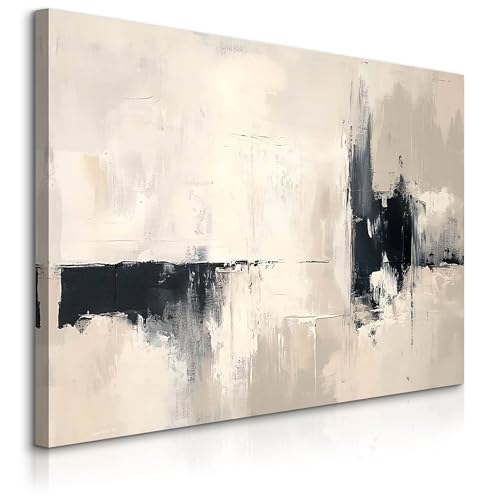 Muralo - Leinwandbild Aufhängefertig mit Abstraktion-Motiv - Bild für Wohnzimmer, Schlafzimmer, Büro, Restaurant - Wandbild Wanddeko Modern - Gemalte Abstraktion Muster - Br. 90cm x Hö. 60cm Muralo - Leinwandbild Aufhängefertig mit Abstraktion-Motiv - Bild für Wohnzimmer, Schlafzimmer, Büro, Restaurant - Wandbild Wanddeko Modern - Gemalte Abstraktion Muster - Br. 90cm x Hö. 60cm von Muralo