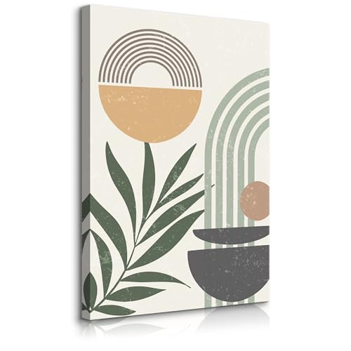 Muralo - Leinwandbild Aufhängefertig mit Abstraktion-Motiv - Bild für Wohnzimmer, Schlafzimmer, Büro, Restaurant - Wandbild Wanddeko Modern - Muster Boho Stil - Br.50cm x Hö.70cm von Muralo