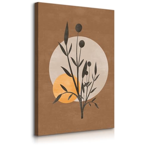 Muralo - Leinwandbild Aufhängefertig mit Abstraktion-Motiv - Bild für Wohnzimmer, Schlafzimmer, Büro, Restaurant - Wandbild Wanddeko Modern - Muster Boho Stil - Br.70cm x Hö.100cm von Muralo