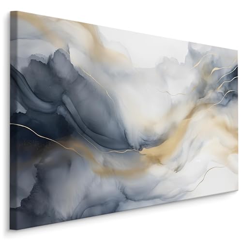 Muralo - Leinwandbild Aufhängefertig mit Abstraktion-Motiv - Bild für Wohnzimmer, Schlafzimmer, Büro, Restaurant - Wandbild Wanddeko Modern Vintage Glamour Loft Stil - Br.120cm x Hö.80cm Muralo - Leinwandbild Aufhängefertig mit Abstraktion-Motiv - Bild für Wohnzimmer, Schlafzimmer, Büro, Restaurant - Wandbild Wanddeko Modern Vintage Glamour Loft Stil - Br.120cm x Hö.80cm von Muralo