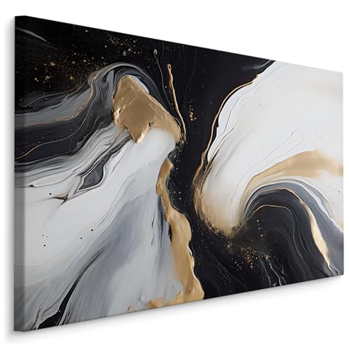Muralo - Leinwandbild Aufhängefertig mit Abstraktion-Motiv - Bild für Wohnzimmer, Schlafzimmer, Büro, Restaurant - Wandbild Wanddeko Modern Vintage Glamour Loft Stil - Br.70cm x Hö.50cm Muralo - Leinwandbild Aufhängefertig mit Abstraktion-Motiv - Bild für Wohnzimmer, Schlafzimmer, Büro, Restaurant - Wandbild Wanddeko Modern Vintage Glamour Loft Stil - Br.70cm x Hö.50cm von Muralo