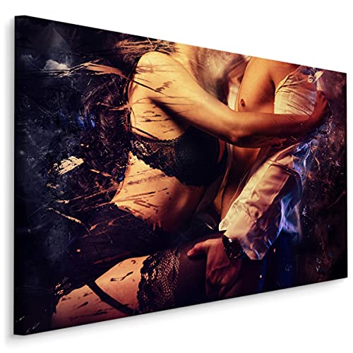 Muralo Leinwandbilder 100x70 Mann Frau Paar Liebe Schön Erotisch Canvas Wandbild Kunstdruck Schlafzimmer Wohnzimmer Wanddekoration Design XXL Br. 100 cm x Hö. 70 cm Br. 100 cm x Hö. 70 cm von Muralo