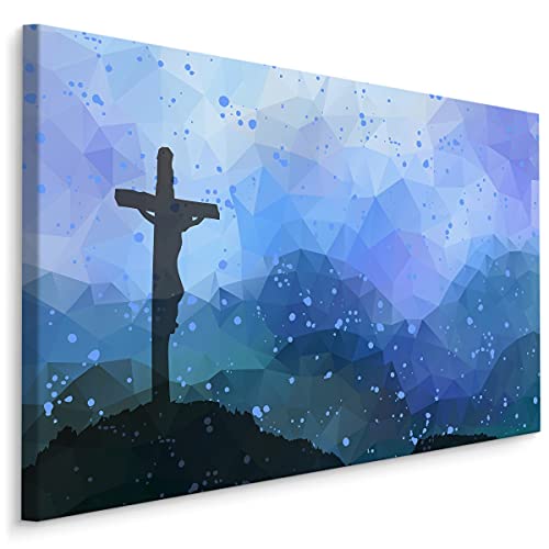 Muralo Leinwandbilder 120x80 Bibel Biblisch Religion Glaube Christentum Katholisch Canvas Wandbild Kunstdruck Schlafzimmer Wohnzimmer Wanddekoration Design XXL Br. 120 cm x Hö. 80 cm von Muralo