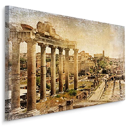 Muralo Leinwandbilder 120x80 Stadt Rom Italien Gebäude Architektur Säulen Canvas Wandbild Kunstdruck Schlafzimmer Wohnzimmer Wanddekoration Design XXL Br. 120 cm x Hö. 80 cm Br. 120 cm x Hö. 80 cm von Muralo