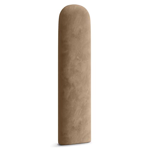 Muralo Polsterpaneel ovales WANDPOLSTER Wandkissen Bettkopfteil Wandpaneel Schlafzimmer Wohnzimmer Bett Lendekissen Modern Luxus Gepolstert Polster Paneel (Beige, 20 cm x 80 cm) von Muralo