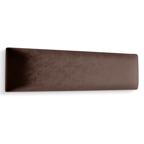 Muralo Samt Wandkissen Stoff Polsterpaneel Schlafzimmer Wohnzimmer Bett Wandpolster Bettkopfteil Lendekissen Modern Luxus Gepolstert Polster Paneel (Braun, 40 cm x 30 cm) von Muralo