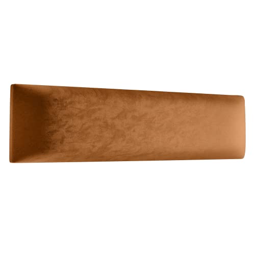 Muralo Samt Wandkissen Stoff Polsterpaneel Schlafzimmer Wohnzimmer Bett Wandpolster Bettkopfteil Lendekissen Modern Luxus Gepolstert Polster Paneel (Honiggelb, 100 cm x 20 cm) von Muralo