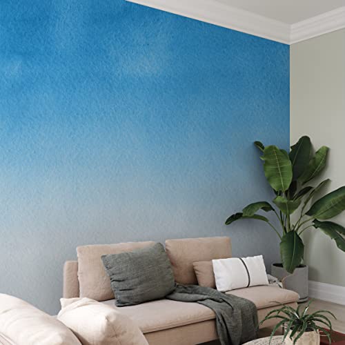 Muralo Selbstklebende FOTOTAPETE 360x240 TAPETE Wandtapeten Blau Abstraction Ombre Dekor Wohnzimmer Schlafzimmer Moderne Wandbilder XXL Wand Dekoration Abstrakt Luxus Br. 360 cm x Hö. 240 cm von Muralo