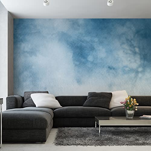 Muralo Selbstklebende FOTOTAPETE 520x318 TAPETE Wandtapeten Blaues Ombre Aquarell Dekor Wohnzimmer Schlafzimmer Moderne Wandbilder XXL Wand Dekoration Abstrakt Luxus Br. 520 cm x Hö. 318 cm von Muralo