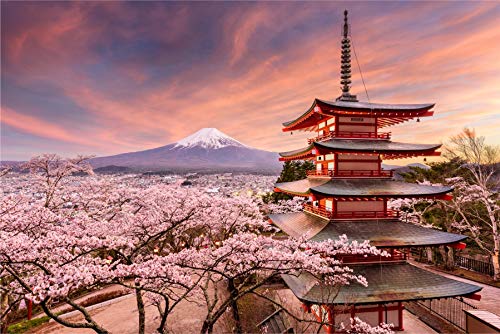 Muralo Selbstklebende Fototapete 208 x 146 Tokio Stadt Japan Tapete Architektur Gebäude Natur Himmel Wohnzimmer Schlafzimmer Wandbilder XXL Wand Br. 208 cm x Hö. 146 cm von Muralo