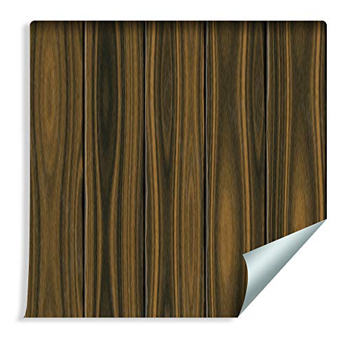 Muralo Selbstklebende Tapeten Rollen Holz Bretter Holzoptik Effekt Zaun Geometrie Linien Streifen 1000 x 50cm Wandtapete für Wohnzimmer Schlafzimmer von Muralo