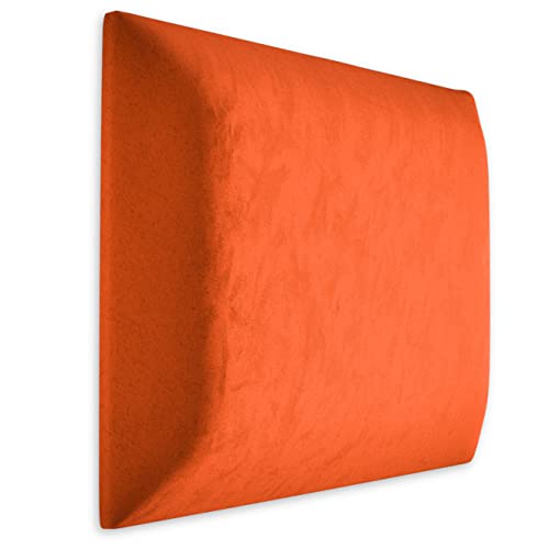 Muralo Samt Wandkissen Stoff Polsterpaneel Schlafzimmer Wohnzimmer Bett Wandpolster Bettkopfteil Lendekissen Modern Luxus Gepolstert Polster Paneel (Orange, 50 cm x 30 cm) von Muralo