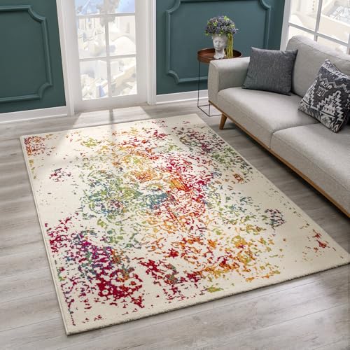 Muratap Vintage Teppich Michelangelo - Traditioneller Orientalischer Teppich Kurzflor Klassisches Design Oeko-TEX - Große: 200x290 cm - Farbe: Mehrfarbig von Muratap