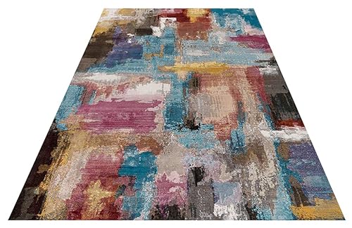 Muratap Klassich Orient Teppich Picasso Artisan - Traditioneller Orientalischer Perserteppich Modern Vintage Dekoration Wohnzimmer - Oeko-TEX - Große: 133x190 cm - Farbe: Mehrfarbig von Muratap