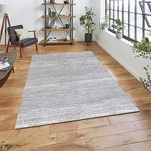 Muratap Loft Teppich Kurzflor - Moderner Trendige Wonhzimmerteppich Robust und Widerstandsfähig Hochwertiger Teppiche Oeko-TEX Große: 120x170 cm - Farbe: Grau von Muratap