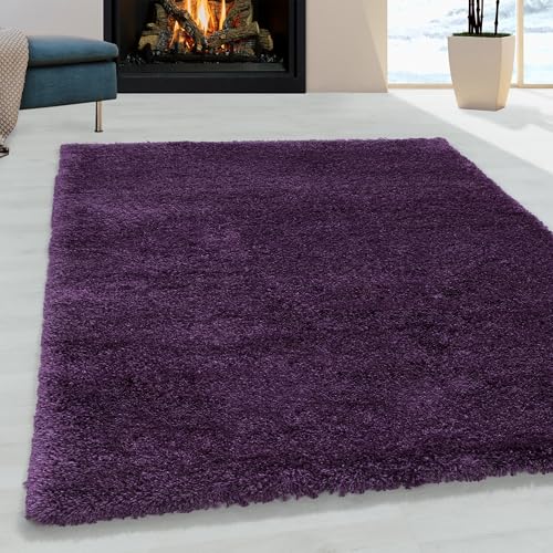 Muratap Pearl Soft Teppich - Hochflor Teppich Extra Weich für Wohnzimmer, Schlafzimmer, Kinderzimmer, Flur Moderner Deko - Große: 120x170 cm - Farbe: Violett von Muratap