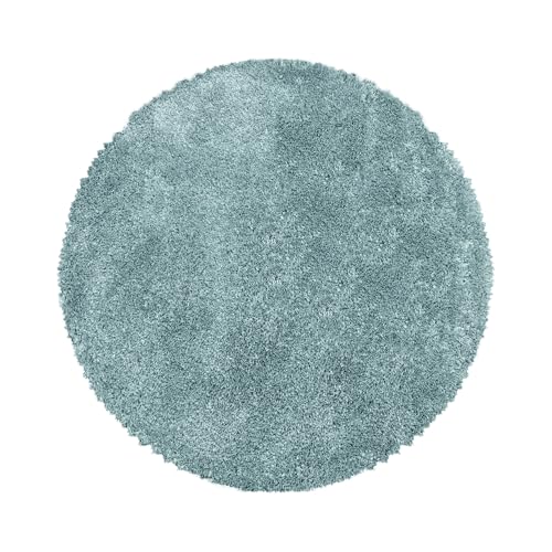 Muratap Pearl Soft Teppich - Hochflor Teppich Extra Weich für Wohnzimmer, Schlafzimmer, Kinderzimmer, Flur Moderner Deko - Große: 160 cm - Rund - Farbe: Blau Muratap Pearl Soft Teppich - Hochflor Teppich Extra Weich für Wohnzimmer, Schlafzimmer, Kinderzimmer, Flur Moderner Deko - Große: 160 cm - Rund - Farbe: Blau von Muratap
