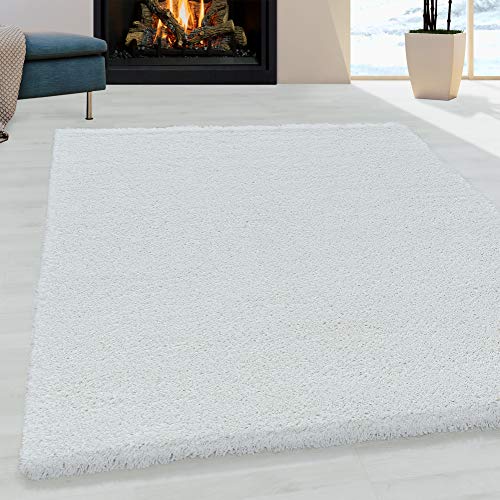 Muratap Pearl Soft Teppich - Hochflor Teppich Extra Weich für Wohnzimmer, Schlafzimmer, Kinderzimmer, Flur Moderner Deko - Große: 160x230 cm - Farbe: Weiß von Muratap