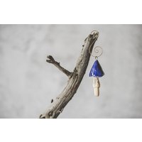 Zauberhafter Vintage Blauer Steinpilz Aus Keramik, Weihnachtsdekoration - Weihnachtsgeschenk von Murdeko