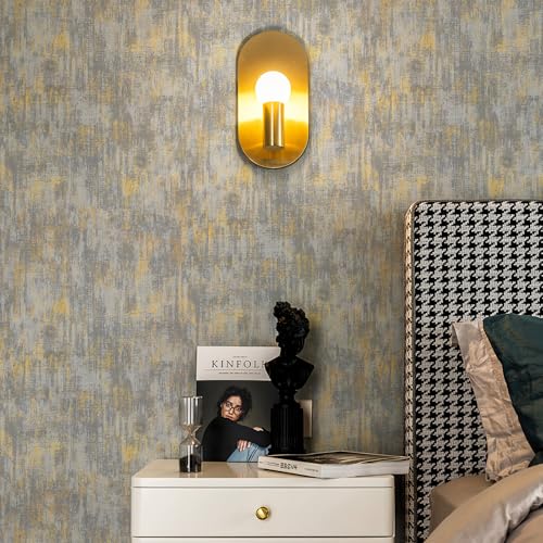 Selbstklebende Tapete Vliestapete Distressed Beton Tapete 44x305CM Graue Tapete Metallic Industrieller Modern Tapete Strukturtapete Neutral Traditionelle Tapete von Murgall
