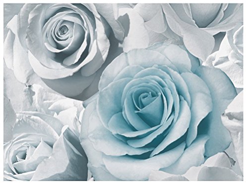Muriva Tapete - Blau - 119503 - Madison - Rose - Blumen Blüten von Muriva
