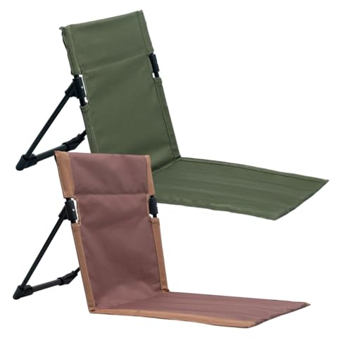 Murman 2 Strandmatte Faltbar Sonnenliege Liege Matte Gartenliege Mit Rückenlehne, Klappbarer Stadionstuhl, Faltbarer Strandkörbe Strandstühle Reisestühle Strandliege Für Camping, Picknick, Wandern von Murman
