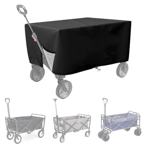 Bollerwagen Faltbar Abdeckung | Abdeckung Für Handwagen Strandwagen Gartenwagen Transportwagen Faltbar | Gartenwagen Abdeckung Wasserdicht Schutzhülle Aus Oxford-Stoff Für Faltwagen von Murman
