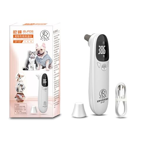 Hundeohr Temperaturmonitor, Berührungsloses Haustier Thermometer Digitales Veterinärthermometer Mit LED-Display Für Hunde Katzen, Ohrthermometer Für Hunde Oder Andere Tiere, Schnelle Und Genaue von Murman