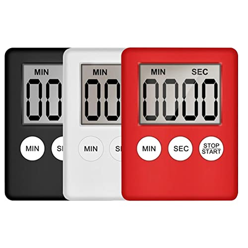 Küchen-Timer, Küchenuhr, Tragbare Digitaler Schreibtischtimer, Magnetisch Küchentimer Mit Großem LED Display, Lauter Alarm Und Memory-Funktion Für Zuhause, Büro, Arbeitszimmer von Murman
