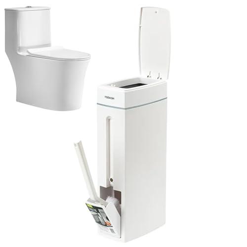 Mülleimer Badezimmer 4.5L Weiß Sparen Sie Platz Im Badezimmer Mülleimer Mit Deckel Und Toilettenbürste, Schlanker Kleine Mülleimers Für Büro/Bad/Küche/Schlafzimmer Mülleimer Badezimmer 4.5L Weiß Sparen Sie Platz Im Badezimmer Mülleimer Mit Deckel Und Toilettenbürste, Schlanker Kleine Mülleimers Für Büro/Bad/Küche/Schlafzimmer von Murman