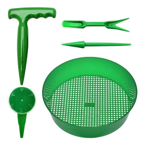 Murman 5 Stück Garten Pflanzhilfe Set, Saatgut Anzucht Kit Mit Bodensieb, Aussaat Samenspender Set Mit Gartensieb, Aussaathilfe Samen Pflanzhilfe Für Blume Gemüse Anzucht von Murman
