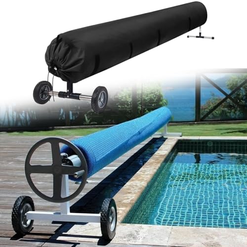 Pool Aufroller Abdeckung, Schutzabdeckung Für Schwimmbad Solarrollen, Oxford Stoff Wasserdicht Solar Reel Cover, Allwetterschutz Schutzabdeckung Für Pool Aufroller, 490 cm von Murman
