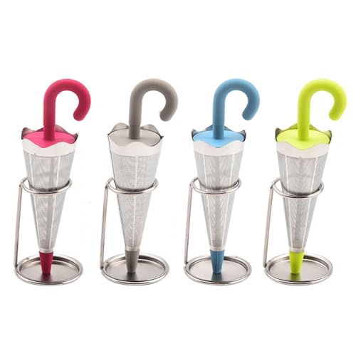 Murman Regenschirm Teesieb 1/4 Stück Netz Tee Ei Edelstahl Teefilter Für Losen Tee, Intervall-Diffusor Kreatives Teesieb In Regenschirmform Mit Silikondeckel Für Losen Tee Zum Tasse Und Becher Murman Regenschirm Teesieb 1/4 Stück Netz Tee Ei Edelstahl Teefilter Für Losen Tee, Intervall-Diffusor Kreatives Teesieb In Regenschirmform Mit Silikondeckel Für Losen Tee Zum Tasse Und Becher von Murman