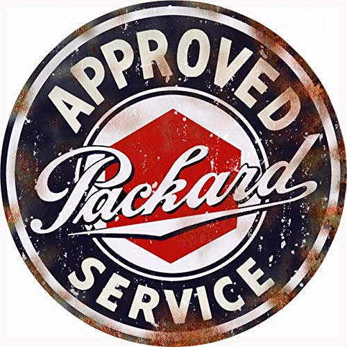 Sylty Vintage Packard Service Schild Retro Dad Garage Man Cave Car Blechschild 30,5 x 30,5 cm von Muroanmi