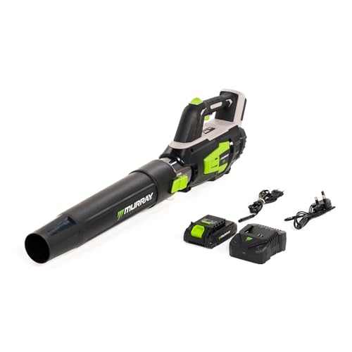 Murray Kabelloses Laubgebläse 20V 4Ah Li-Ion MU-BAT-B144-KIT – Drehzahl 16.000 U pro min, Luftgeschwindigkeit 144 km pro h - Optimal für Garten, Gehwege und Einfahrten - Kompakte 2,1 kg Murray Kabelloses Laubgebläse 20V 4Ah Li-Ion MU-BAT-B144-KIT – Drehzahl 16.000 U pro min, Luftgeschwindigkeit 144 km pro h - Optimal für Garten, Gehwege und Einfahrten - Kompakte 2,1 kg von Murray