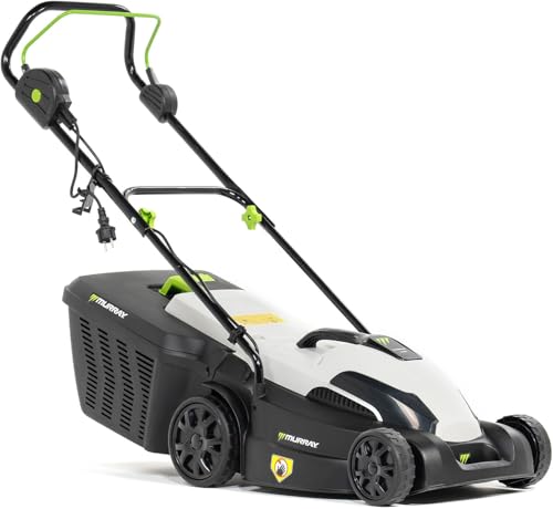 Murray Rasenmäher Elektro 2-in-1 LE380E - Rasenmäher Elektrisch 1600W/38cm mit Grasfangbox 45L für Rasenflächen bis zu 500m2 - Elektro Rasenmäher mit Ergonomischer Softgriff und Überlastschutz von Murray