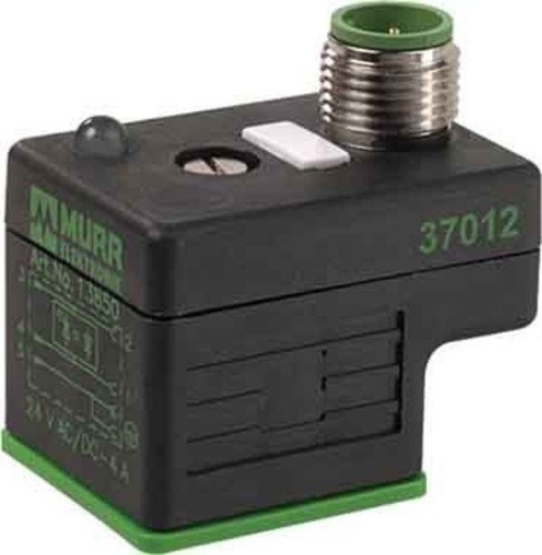 Adapter M12 Stecker oben auf MSUD Ventilstecker BF A 18mm von Murrelektronik stay connected