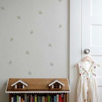 Aquarell Sterne Blumen Stoff Wandaufkleber. Abnehmbar Und Wiederverwendbar von MursClairs