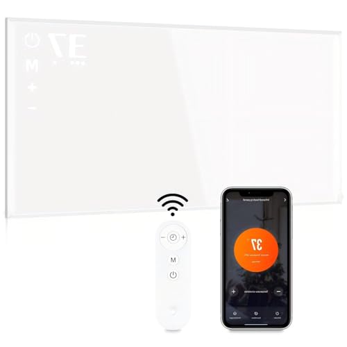 Mursche Infrarot Wandheizung Infrarotheizung mit Thermostat - 720W Elektroheizkörper Wandmontage Heizung Elektrisch Standgerät mit Fernbedienung Elektroheizung Energiesparend mit APP WiFi von Mursche