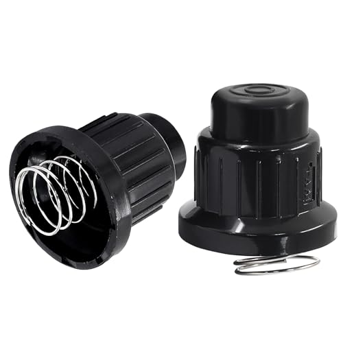 Murtenze 2 Pack AA und AAA Batterie Zündkappen, Druckknopf-Zünder Ersatzkappen mit Federn für Gas-Feuerstelle, BBQ, Grill, Funkengenerator, mit Befestigungsgewinde von Murtenze