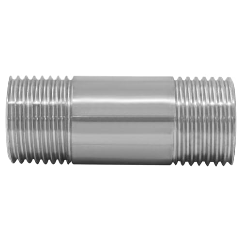 Murtenze 2 Stück 1,27 cm NPT x 1,27 cm NPT-Außengewinde, Edelstahl-Nippel-Rohrverschraubung, 5,1 cm Länge Nippel, Gussrohr Murtenze 2 Stück 1,27 cm NPT x 1,27 cm NPT-Außengewinde, Edelstahl-Nippel-Rohrverschraubung, 5,1 cm Länge Nippel, Gussrohr von Murtenze