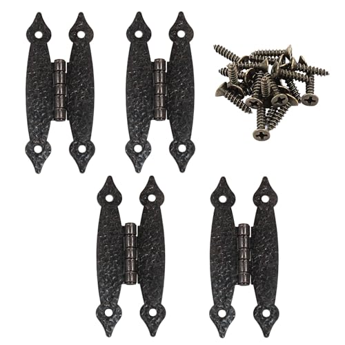 Murtenze 4 Stück 8,9 cm antike H-Scharniere, kaltgewalzter Stahlschrank, Rotbronze, flache Scharniere, bündige Montage, Türscharniere, dekorative Scharniere für Schrank, Schublade, Schmuckschatulle Murtenze 4 Stück 8,9 cm antike H-Scharniere, kaltgewalzter Stahlschrank, Rotbronze, flache Scharniere, bündige Montage, Türscharniere, dekorative Scharniere für Schrank, Schublade, Schmuckschatulle von Murtenze