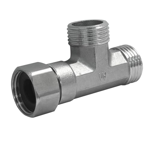 Murtenze Edelstahl 1/2 Zoll G männlich 3-Wege-Umsteller, beweglicher T-Anschluss, flexibler Adapter für Badezimmer-Duscharm, abgewinkeltes Ventil Murtenze Edelstahl 1/2 Zoll G männlich 3-Wege-Umsteller, beweglicher T-Anschluss, flexibler Adapter für Badezimmer-Duscharm, abgewinkeltes Ventil von Murtenze