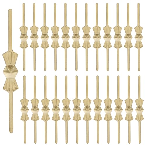 Murtenze Kronleuchter-Verbindungsstücke, Clips, Pins – Kronleuchter-Ersatz für die Befestigung von Kristallteilen (33 mm, Gold) von Murtenze