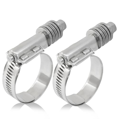 Murtenze Robuste Schneckenschlauchklemme, verstellbarer Bereich 26–45 mm, Edelstahl-Schlauchschellen für Wasserleitungen, Sanitär, Automobil, 2 Stück von Murtenze