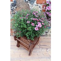 Beunruhigt Holz Braun Topf Halter Land Kiefer Massiv Pflanze Stand Handgemachte Büro Dekor Rustikale Bauernhaus Blume Blumentopf Mit Griffen von MusaWood