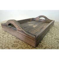 Beunruhigt Holz Tablett Rustikale Hochzeit Bauernhaus Tisch Dekor Dekorative Couchtisch Serviertablett von MusaWood